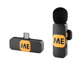 ME Wireless Lavalier Microphone for Android Phone Mini Noise Cancellation USB-C Mic Plug Play Cordless Clip on Mic for Recording Live Streaming YouTube Vlog 164ft Transmission 9H Battery Life MIC-S10