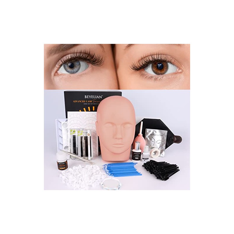 BEYELIAN- Kit de suministros para extensiones de pestañas: este kit