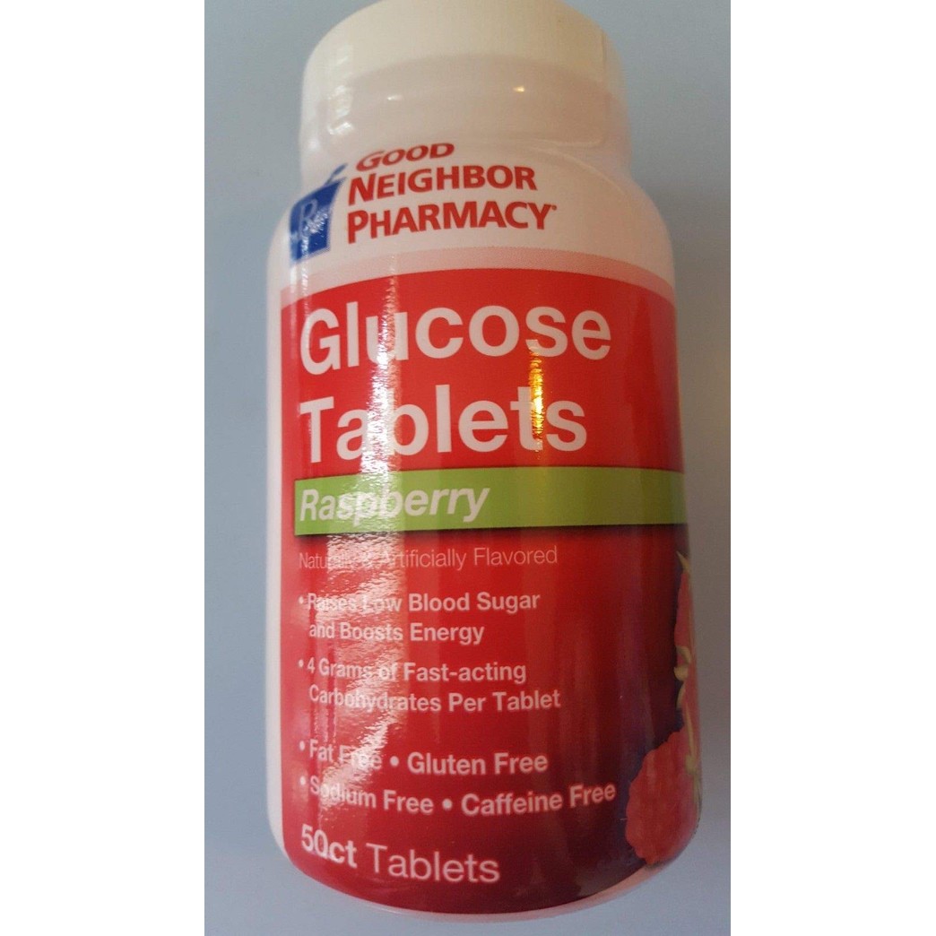 GNP Glucose Tablets 50 ct Raspberry Flavor
