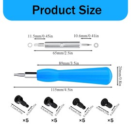 Screwdriver Screws Replacement - Spare Screws for Ring Doorbell Screws 2nd Generation, T6 T15 Security Screws Ring Doorbell with 20 pcs Ring Doorbell Screws for Video Doorbell, Video Doorbell(Blue)