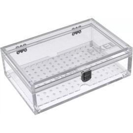 Pixel Cartel Small with Latch Clear Humidor Holds 15-20 Cigars Airtight Mess Free Seasoning