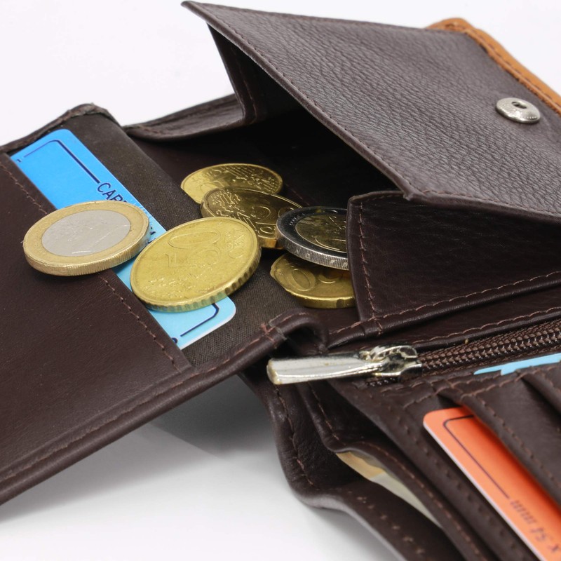 Fa.Volmer ® Manhattan Series #MW114 Genuine Leather Wallet Landscape Format
