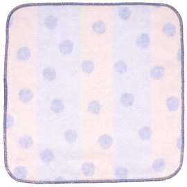 Nishio IBT-301-02 Imabari Towel Certified Hand Towel, Made in Japan, 100% Cotton, 7.9 inches (20 cm), Double-Sided Pile, Water Absorbent, Polka Dot, Pattern, Dots, Imabari Mini Towel Handkerchief