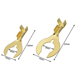 COOLBOTANG Mulberry Terminals, Φ0.2 inch (6 mm) and Φ0.3 inches (8 mm), Set of 50, C-Type Terminals, Stag Terminals, Bare Crimp Terminals, Wires, 0.5-2.0sq, Ground Terminals, Terminal Terminals,
