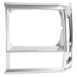 HECASA Left Headlight Bezel Compatible with 1991-1996 Jeep Cherokee Replacement for 55034079 CH2512123 Headlamp Trim Front Light Lamp Cover Set Driver Side