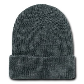 DECKY GI Watch Caps (One Size, Heather Charcoal)