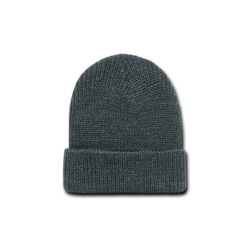 DECKY GI Watch Caps (One Size, Heather Charcoal)