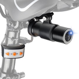 VSYSTO Bicycle Rear View Camera, HD 1080P Action Camera, 150° Wide Angle Sports Action Camera, Waterproof, Starlight Night Vision, Loop Recording, G-sensor, WiFi (Black-WD)