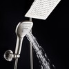 DreamSpa Ultra-Luxury 9" Rainfall Shower Head/Handheld Combo. Convenient Push-Button Flow
