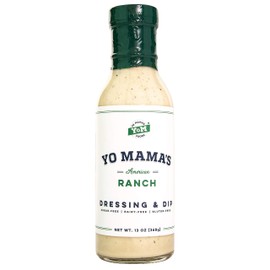Keto Friendly Ranch Salad Dressing and Dip by Yo Mama's Foods - Pack of (1) - Low Carb, Low Sodium, and Gluten-Free