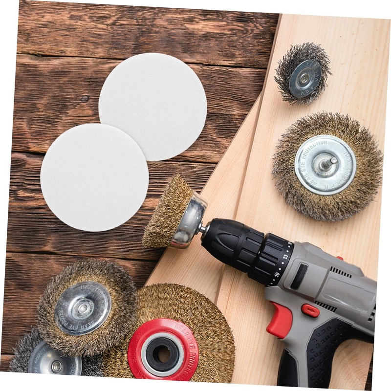 Outanaya 6pcs Wool Felt Polishing Pads Durable Hook and Loop