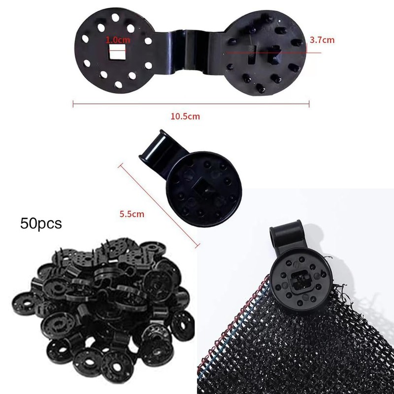 50 Pack Shade Cloth Heavy Duty Lock Grip Greenhouse Shade