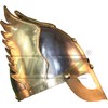 Viking Warrior Helmet with Brass Wing Accents – Norse Costume