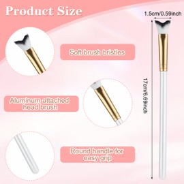 10 Pcs Lash Brushes for Cleansing Curved Fluffy Eyelash Cleaning Brush for Wome Girls Lash Shampoo Brushes Makeup Removal Eyelash Cleaning Brush(White)