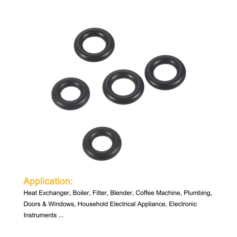sourcing map Nitrile Rubber O-Rings 12mm 13mm OD 6mm 7mm