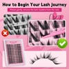 Lash Clusters Kit Eyelash Clusters Bunny Eye Cluster Eyelash Extensions