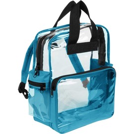 NuFazes Clear Vinyl Backpack (Teal (Medium))