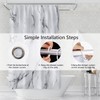 Umpoo Black and White Marble Shower Curtain for Bathroom Grey