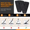 Rustark 2Pcs Black Seat Belt Adjuster for Kids and Adults
