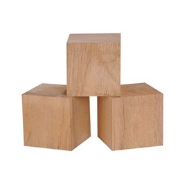 4 Inch Solid Wood Blocks Pack of 3