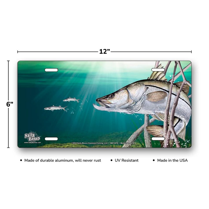 Salty Bones Snook License Plate