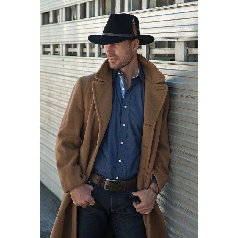 Scala Men's Crushable Felt Outback, Chocolate, XX-Large