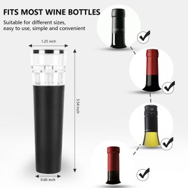Wine Accessory With Wine Stoppers (4-pack),Food Grade Silicone Material,Vacuum wine stopper,Perfect Wine Gift(4PCS).