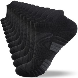 Natugloe Trainer Socks Cushioned Anti-Blister Ankle Socks Breathable Sports Running Athletic for Men Women 6 Pairs