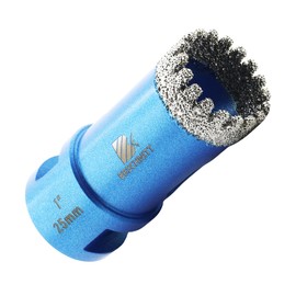 1 Inch Diamond Core Drill Bit for Porcelain Tile Ceramic Marble Granite Drilling,BRSCHNITT 1pc Vacuum Brazed Diamond Hole Saw with 5/8-11 Thread