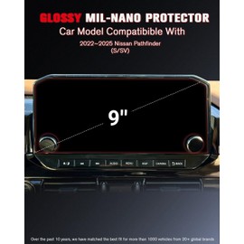 ASZSK For 2022~2025 Nissan Pathfinder (S/SV) 9 Inch Nano Glossy Screen Protector - [More Clear& Smooth] - Touchscreen *2