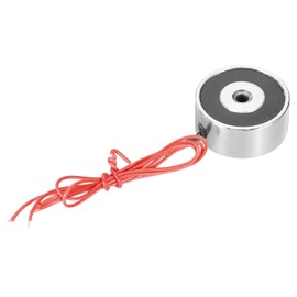sourcing map Round Solenoid Electromagnet DC 5V 50N 11LB/5Kg Electric Magnet Electric Lifting Magnet for Automation Equipment