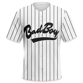 Men's Bad Boy #10 Baseball Jersey 90s Vintage Hip Hop Clothing Unisex Short Sleeve Shirts Gift for Fans Party