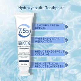 Pack of 2 Hydroxyapatite Toothpaste, Hydroxyapatite Toothpaste, Toothpaste Hydroxyapatite for Advanced Enamel Protection, Toothpaste Without Fluoride