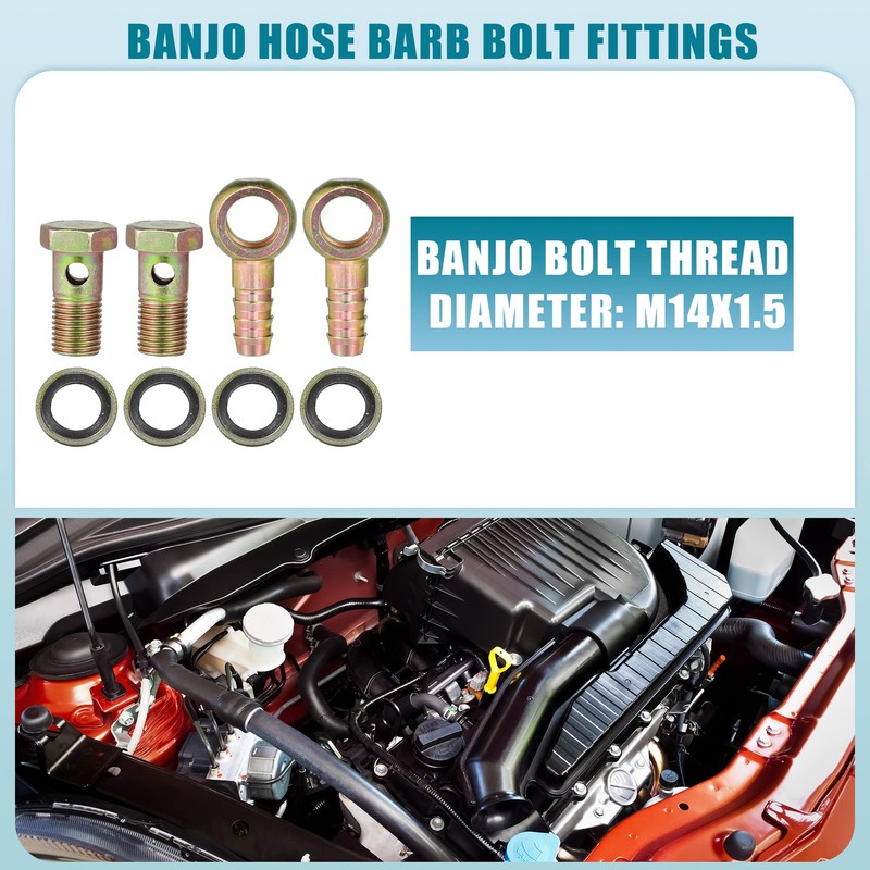A ABSOPRO Banjo Bolt Banjo Hose Barb Bolt Fitting Brake