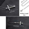 Self Defense Cross Necklace, 21 inch Chain, Stainless Steel Hidden