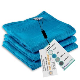 Elexaclean Microfibre Tea Towel Set - 68 x 42 cm - Oeko-Tex® Standard 100 - Modern Kitchen Tea Towels . blue