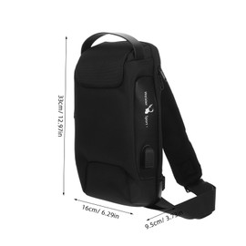 LIFKOME Waterproof Oxford Cloth Rfid Bag Men's Sling Backpack Crossbody Bag for Men Travel Charging Port