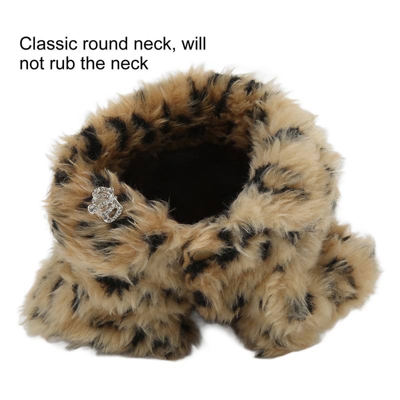 Pet Leopard Print Cloak Cute Retro Stylish Puppy Plush Jacket