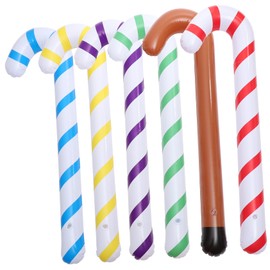 KOMBIUDA Wide-application Inflatable Candy Canes for Wedding Christmas Inflatable Walking Cane Skinned-friendly Material