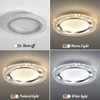 UOFUS 32W LED Flush Mount Ceiling Light Chrome 15.7inch Modern