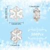 SUNNYCLUE 1 Box 500Pcs Snowflake Beads Bulk Silver Snowflake Beads