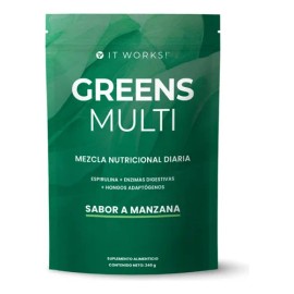 Greens Multi - Manzana. 240g. Espirulina + Hongos. It Works
