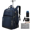 SWICKY RICOOI Backpack with wheels,rolling backpack with 2 Packing Cubes,compression