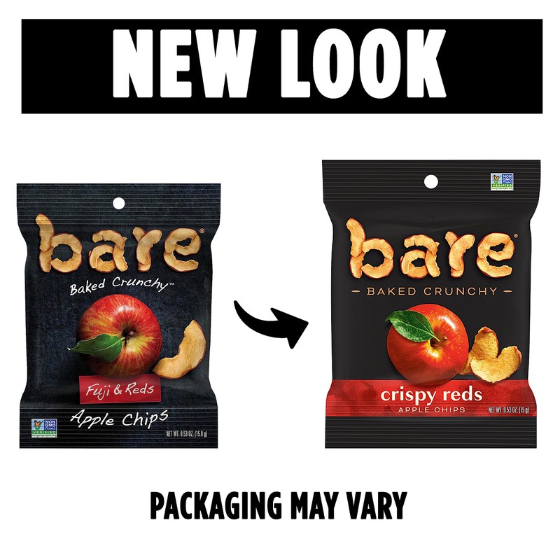 Bare Baked Crunchy, Apples Fuji & Reds, 0.53 Ounce (Pack