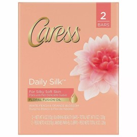 Caress Beauty Bar Daily Silk with White Peach and Orange Blossom Fragrance 4 Oz