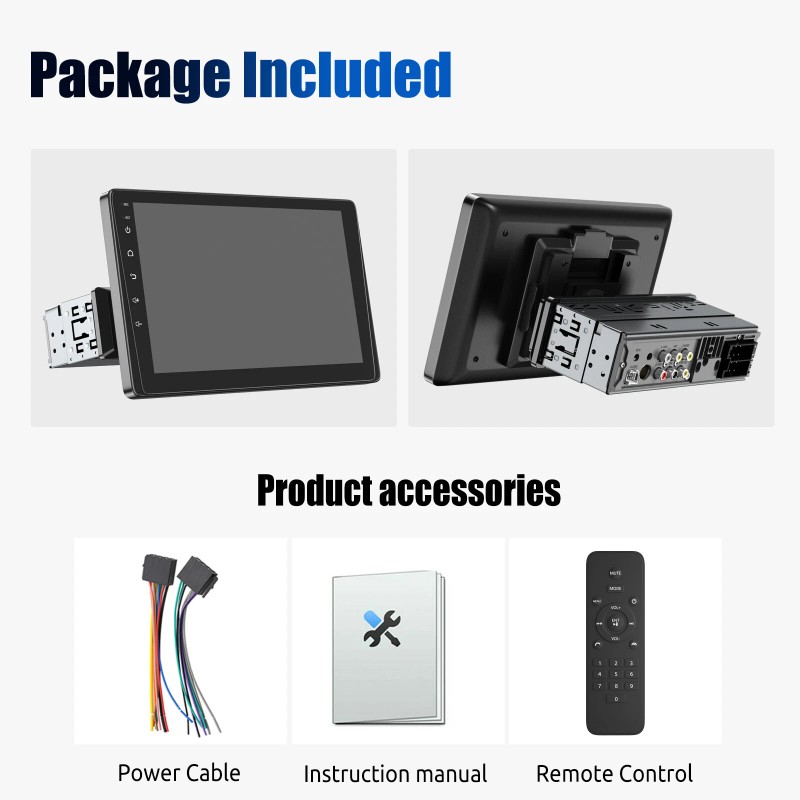 ESSGOO Wireless Apple CarPlay 9" Single 1 DIN Car Stereo