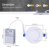 CycevSun Recessed Lighting 4 Inch with Night Light, Dimmable 5CCT