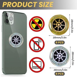 JAWUZ 12 Stück Strahlenschutz handy, Strahlenschützer handy, Handystrahlung blockieren, Strahlenschutz handy aufkleber, Handy strahlenschutz