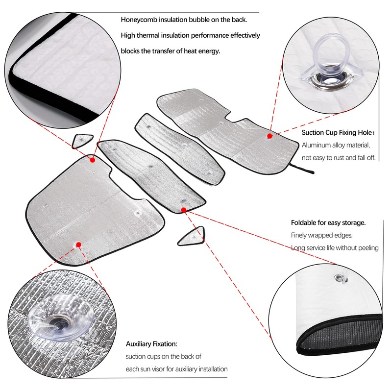 Windshield Sunshade Kit for Toyota Supra 2019-2026 Accessories Front Rear