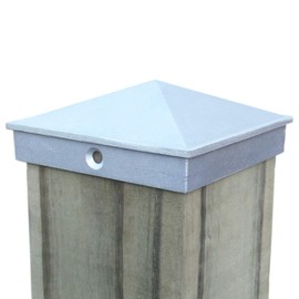 4x4 Fence Post Cap (3 1/2") 10 Pack Decorative Unfinished Aluminum - Mailbox, Lamp Post, Wood Deck, Dock, Piling Caps for Wooden Posts by WeatherPRO Post Caps